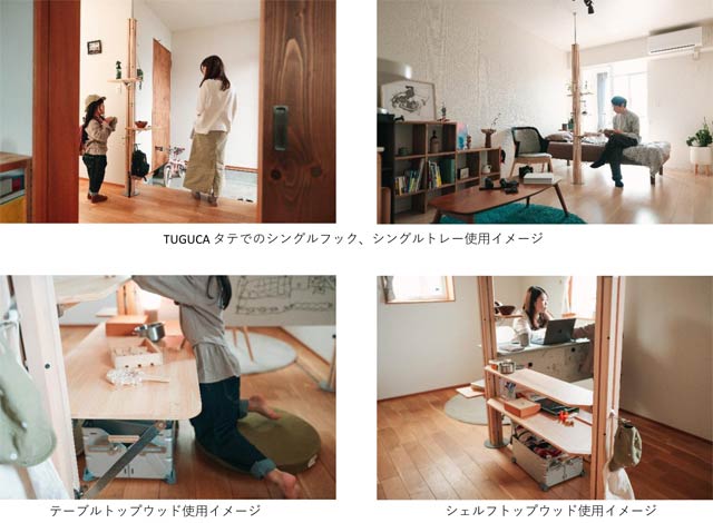 「TUGUCA」のオプションパーツの使用イメージ