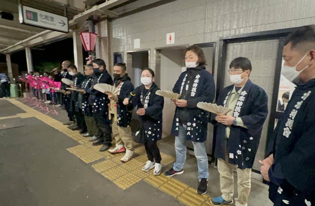 分水神輿會の木やり