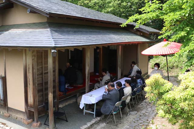 茶室「指月亭」のぜいたくな建物