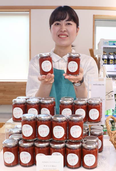 「田上之農家産トマトケチャップ」100個限定販売の「道の駅たがみ」
