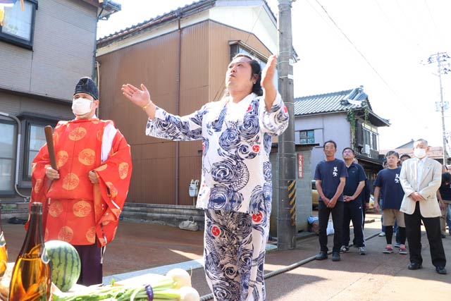 木場小路万灯組の清水総代