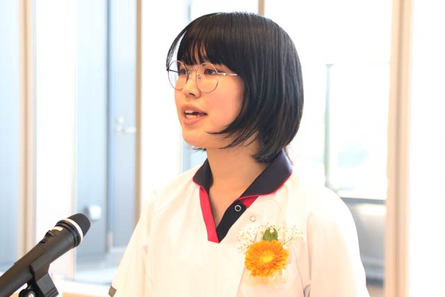 2年生代表が感謝の言葉