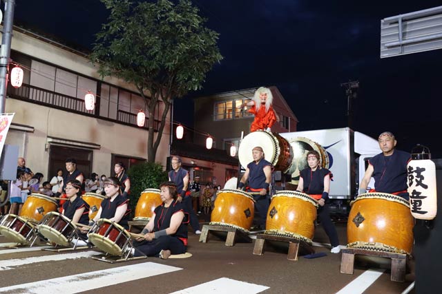 分水太鼓の「酒呑童子」の演奏