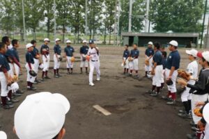 2015年の東京神宮リトルシニアの合宿に合わせた野球教室