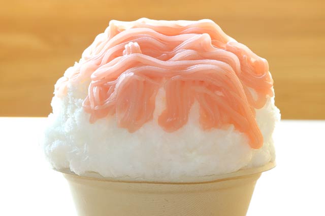 道の駅たがみの新作かき氷「うめモンブラン」