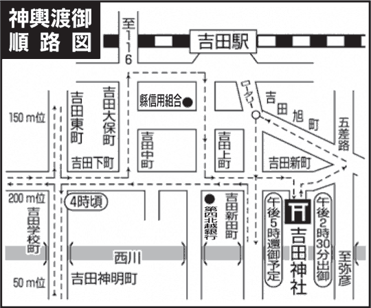 神輿渡御順路図