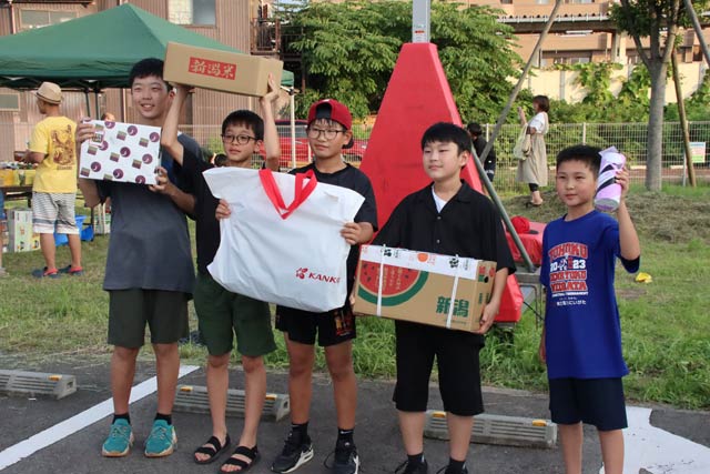 フリースロー大会の上位5人に賞品