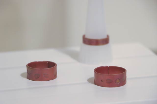 ワークショップで製作する錦銅のアクセサリー