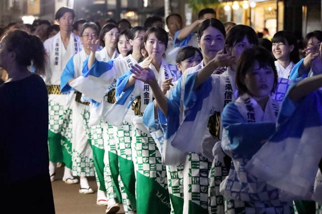 三条夏まつりの民謡踊り流し