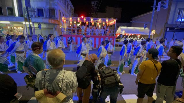 三条夏まつりの民謡踊り流し