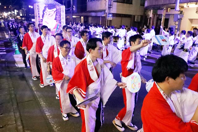 三条夏まつりの民謡踊り流し