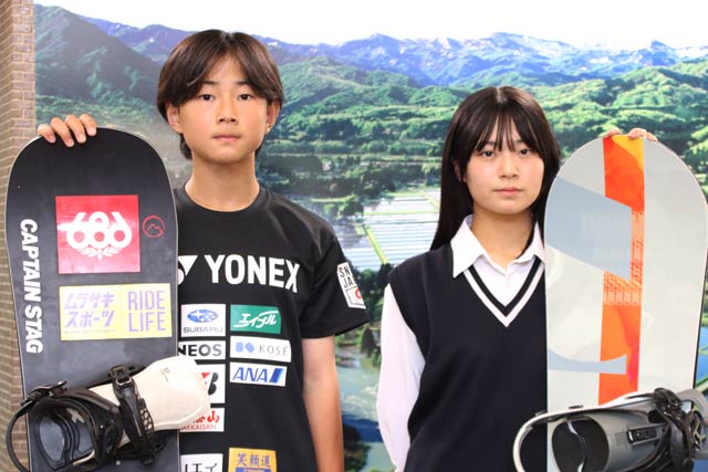 全日本スキー連盟の協会指定選手になった村上選手と山崎選手