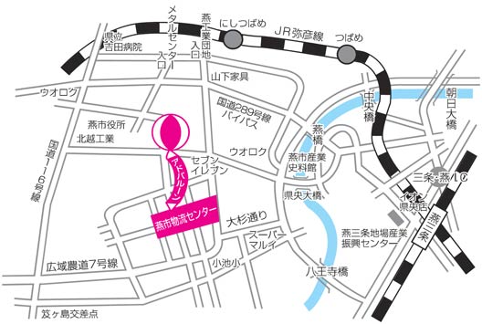 会場への案内図