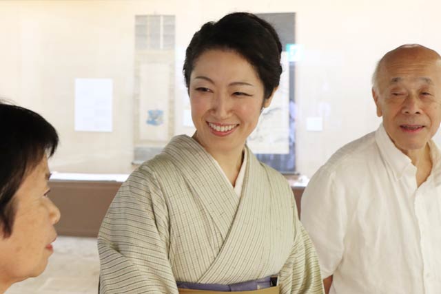 7日に「良寛と加茂」でギャラリトークを行う初回の泉田佑子さん