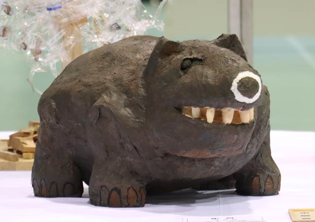 市展賞・彫刻「生きる」坂上数雄さん