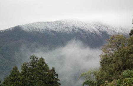 初冠雪の粟ヶ岳　「しただブログ」より