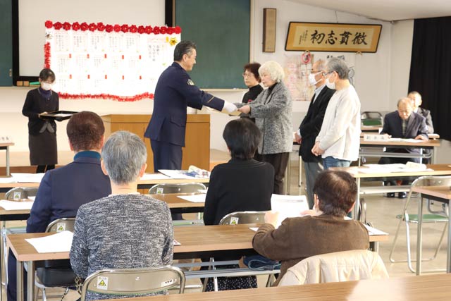 第2回交通安全三条シルバー川柳コンテスト授賞式