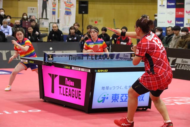 初めての三条市でのTリーグで日本ペイントマレッツと日本生命レッドエルフが対戦