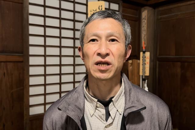 鬼踊り奉讃会の小林会長