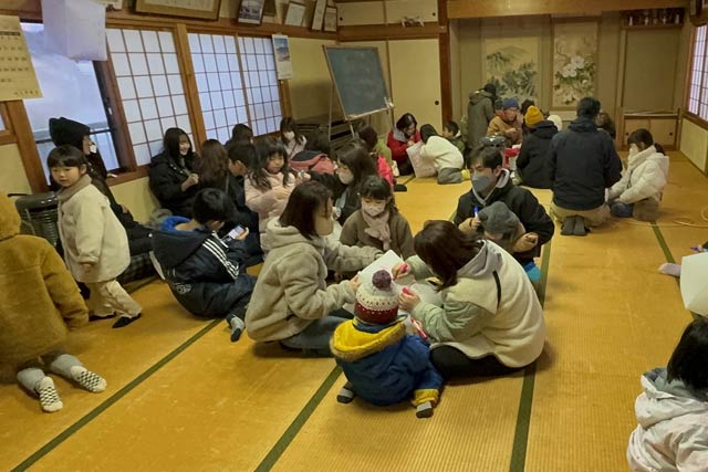 ランタンにメッセージを書く
