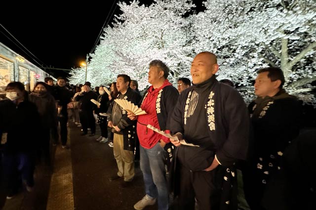 分水神輿會の木やり