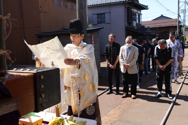 木場小路万灯組の出陣式