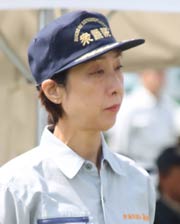 26日に三条市で行われた信濃川下流総合水防演習に出席した菊田氏