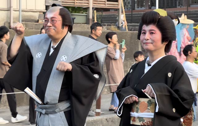 仲人役の橋本副知事とJR東日本新潟支社の白山支社長