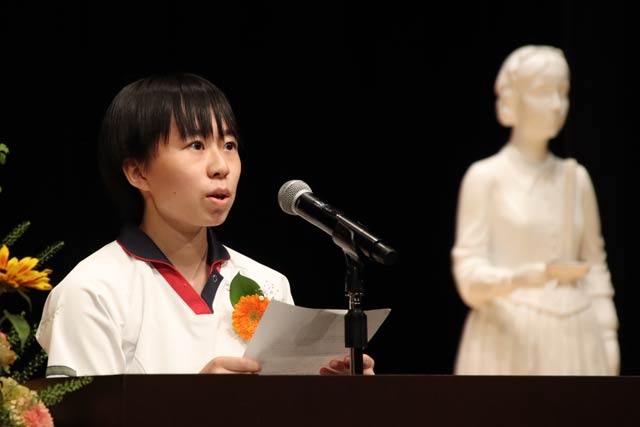 2年生代表の感謝の言葉