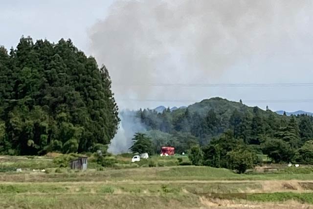 新潟県三条市下田地区の南中地内で林野火災