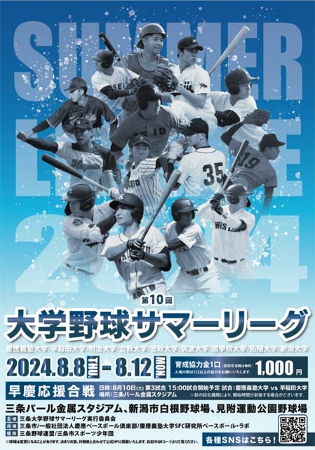 大学野球サマーリーグのパンフレット