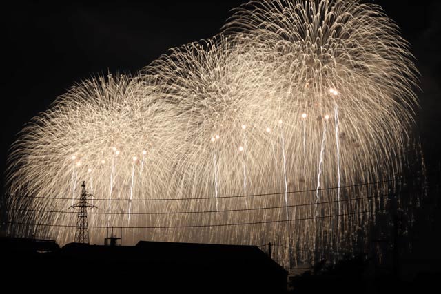 2日の長岡花火の「復興祈願花火フェニックス」