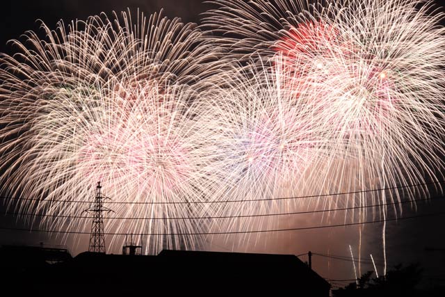 2日の長岡花火の「復興祈願花火フェニックス」