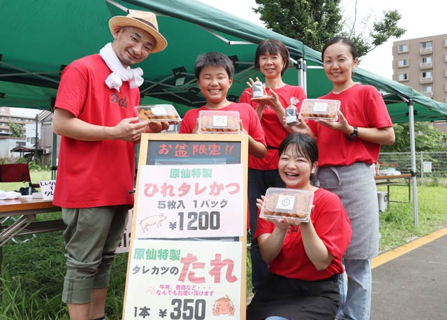 盆の3日間限定で東三条駅駐車場で原仙の「ひれタレカツ」を販売