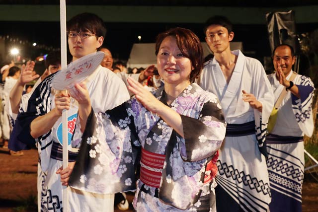 大盆踊り大会の藤田加茂市長