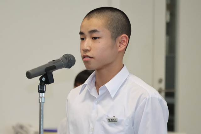 吉田中学校卓球部・3年堀凱生斗選手　種目：卓球男子個人戦シングルス