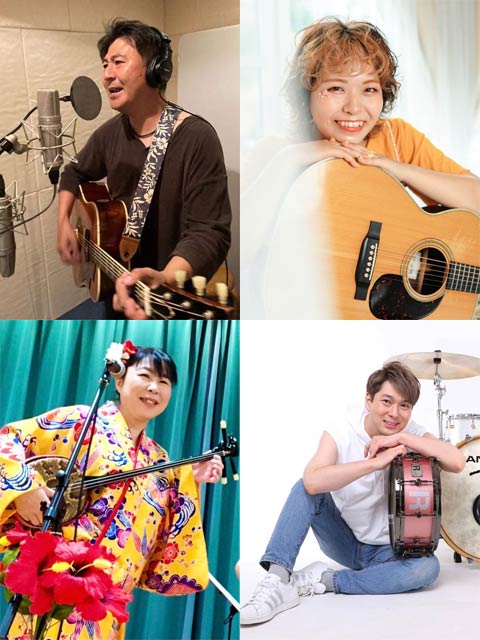 左上から時計回りに一本道スヂオさん、千央さん、五十嵐一欽さん、野村美香子さん