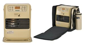 キャプテンスタッグとコロナが協業したポータブル電源対応石油ファンヒーター「FH-CP25CS」と専用の収納バッグ「FH-CP25」