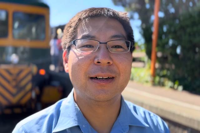 かぼちゃで電車保存会の平田翼会長