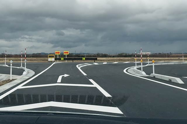 一般国道289号燕北道路と市道中央通小高線の接続点