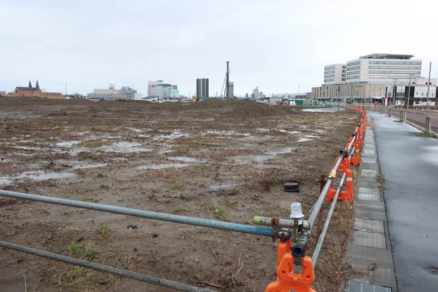 造成工事が進む仮称「イオン三条上須頃」の建設地