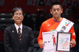 燕市スポーツ大使の燕市出身のアルビBB・池田雄一選手が現役引退を発表