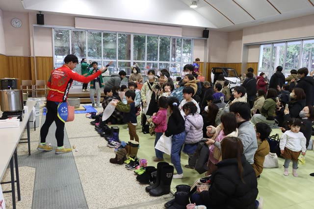 競輪選手と豆まき