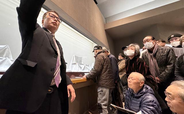 1月28日の展示説明会のようす