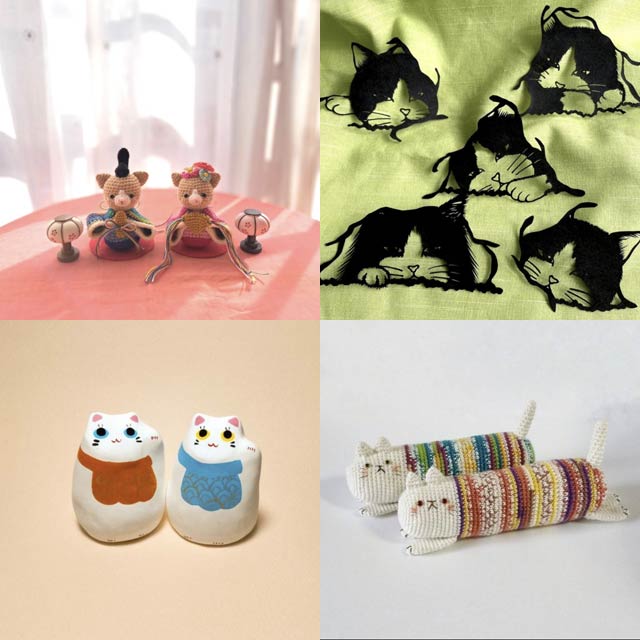 4人のハンドメード作家の作品
