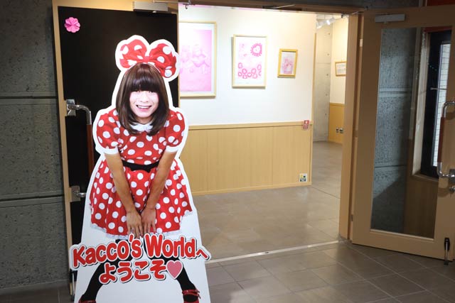 田上町交流会館の町民ギャラリーで開かれているKaccoさんの作品展