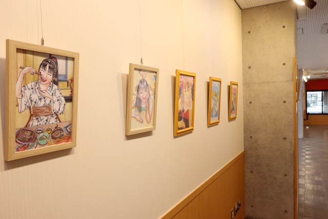 田上町交流会館の町民ギャラリーで開かれているKaccoさんの作品展