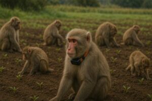 GPS首輪でサルの群れを追え 加茂市がサルの出没情報と予報の発信を開始