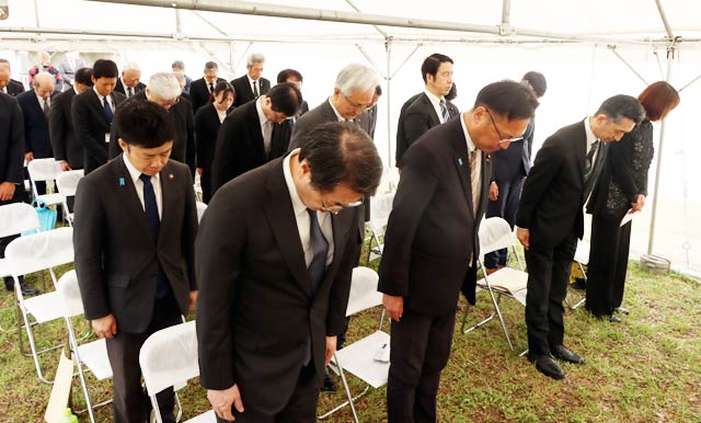第90回大河津分水殉職者慰霊式