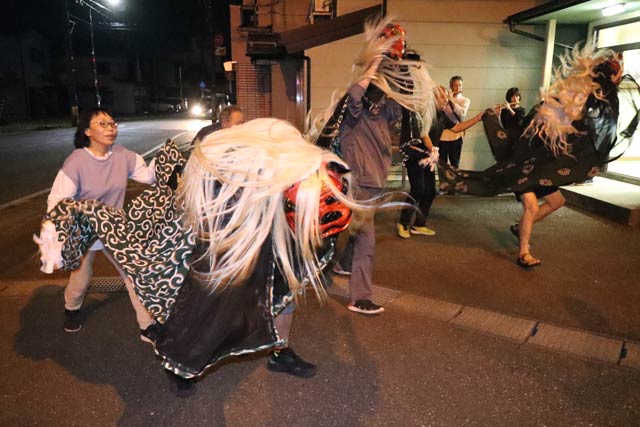 上横町神楽組の本番前最後の練習
